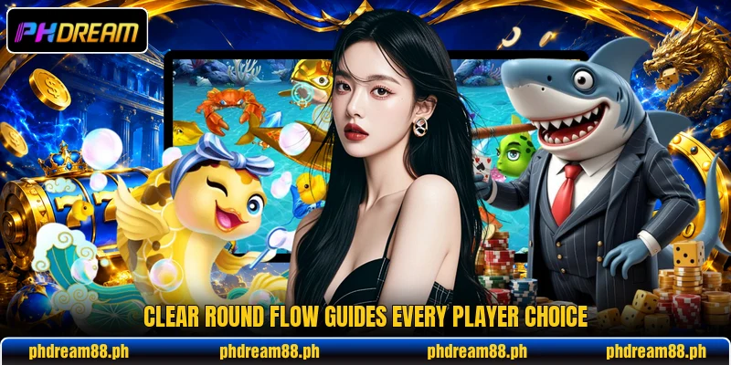 Clear round flow guides every player choice Clear round flow guides every player choice