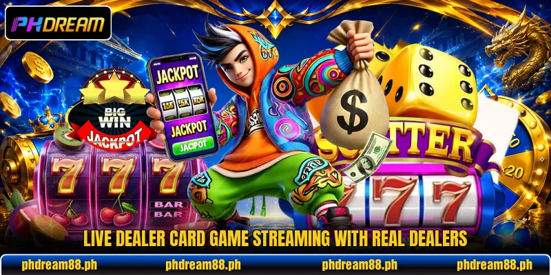 Live dealer card game streaming with real dealers Live dealer card game streaming with real dealers