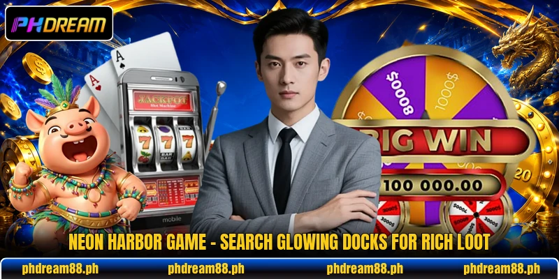 Neon Harbor Game - Search Glowing Docks For Rich Loot