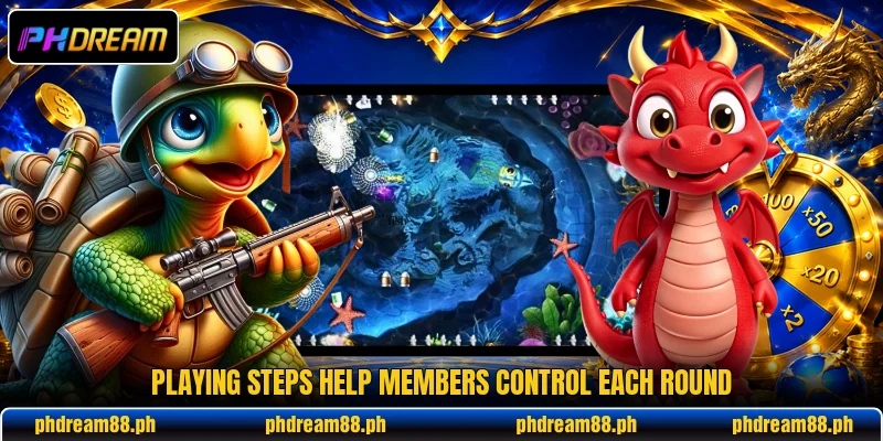 Playing steps help members control each round