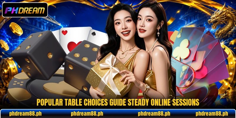 Popular table choices guide steady online sessions Popular table choices guide steady online sessions