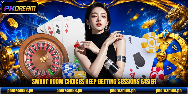 Smart room choices keep betting sessions easier